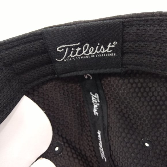 TITLEIST Baseball Hat Adult Black Crest‎ International Logo Adjustable Polyester - Picture 8 of 9